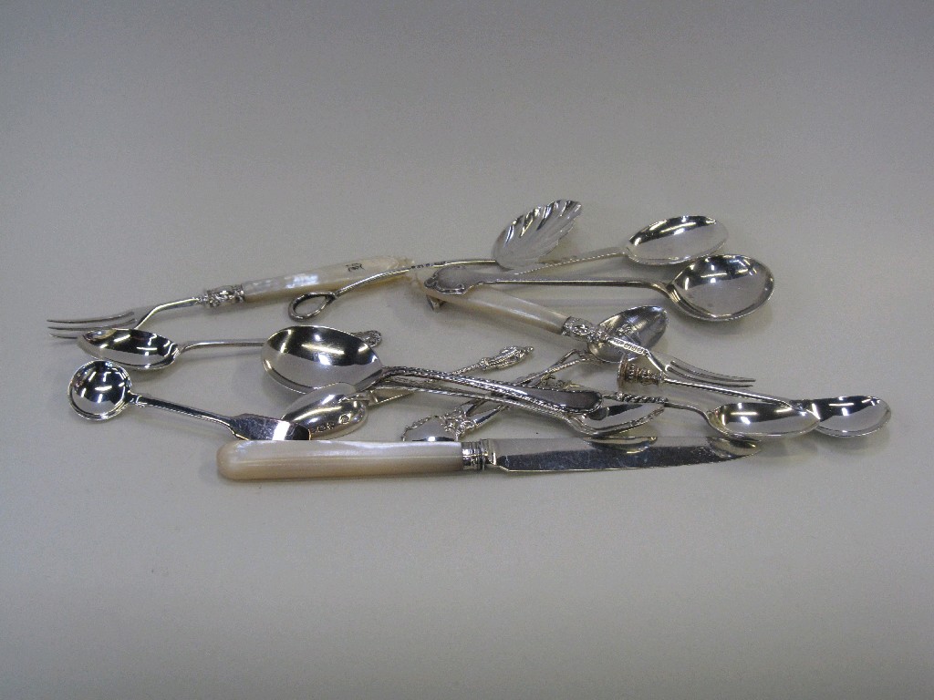 Appraisal: Lot comprising assorted silver spoons a pair of silver and