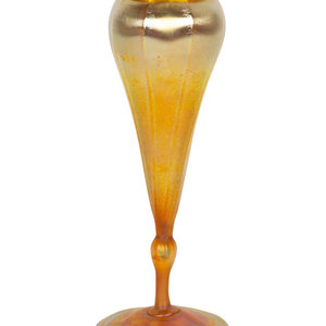 Appraisal: A Tiffany Studios Favrile Glass Floriform Vase Early th Century