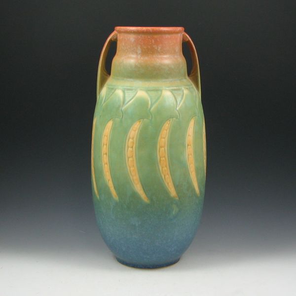 Appraisal: Roseville Falline - vase in blue Partially marked in red