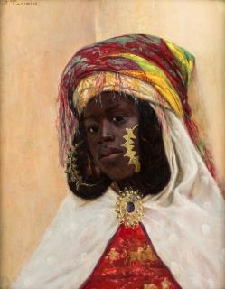 Appraisal: JULES-CHARLES-CLEMENT TAUPIN FRENCH - Randja Laghouat Algeria oil on panel