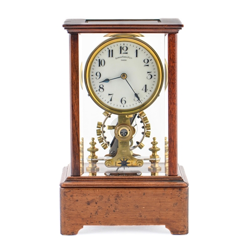 Appraisal: A mahogany four glass electric timepiece Eureka Clock Co Ltd