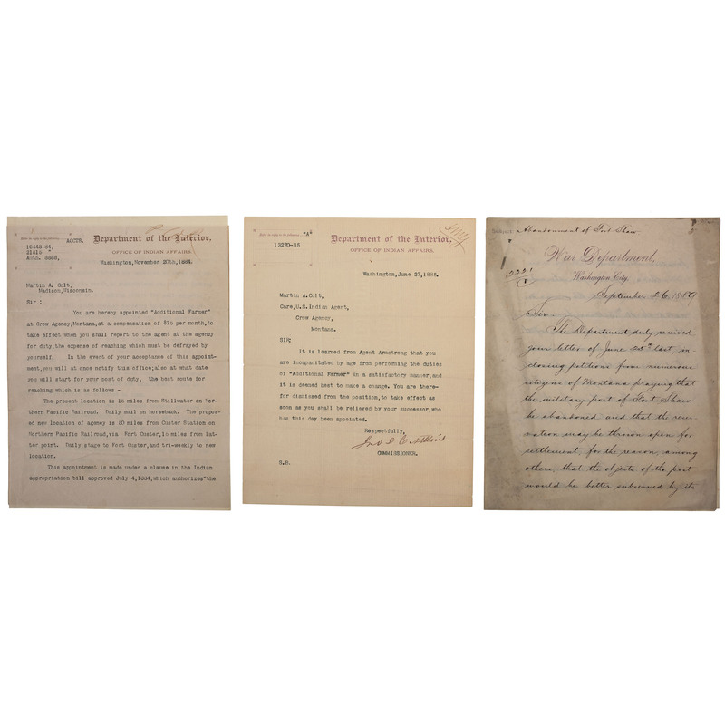 Appraisal: NATIVE AMERICANS A collection of documents related to Western Indian