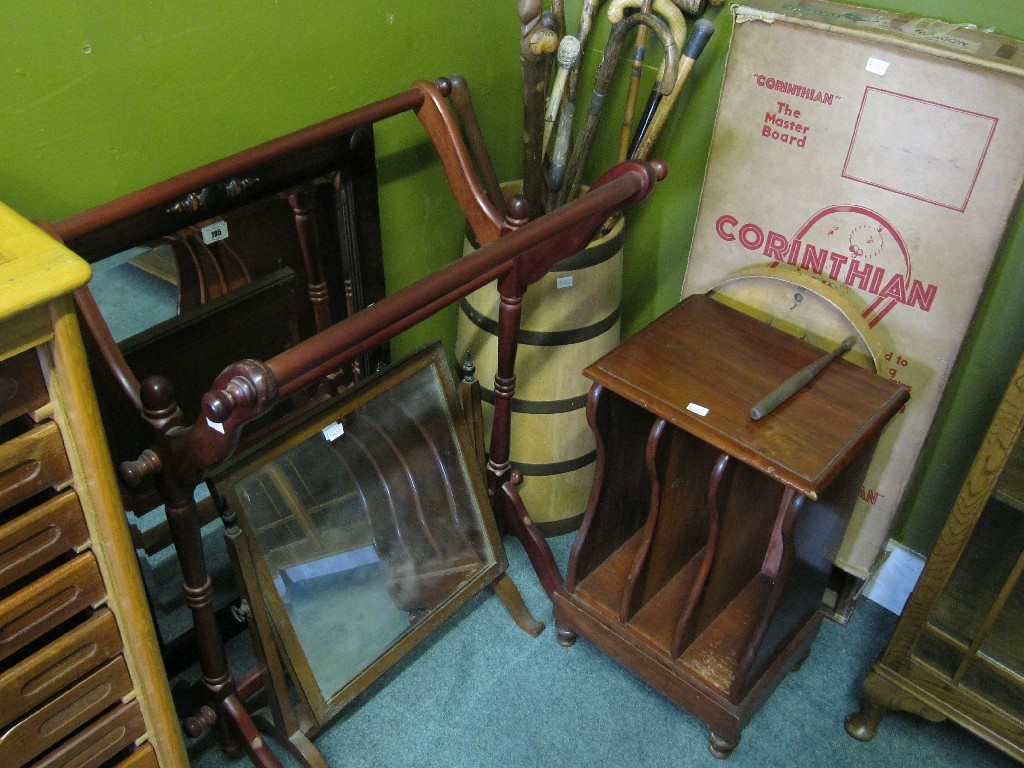 Appraisal: Lot comprising toilet mirror towel rail mirror stickstand with quantity