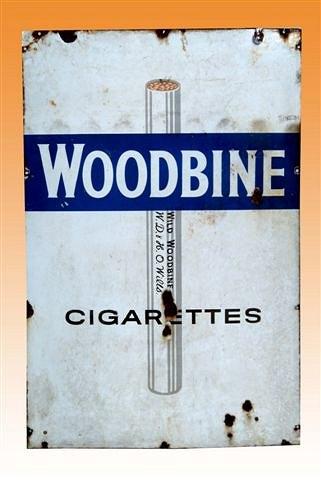 Appraisal: A WOODBINE CIGARETTES ENAMEL SIGN x