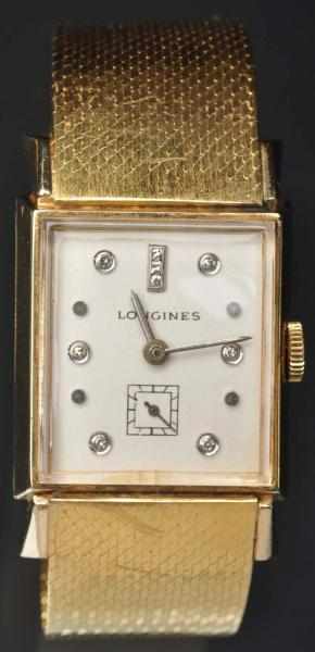 Appraisal: K Gold Longines Diamond Dial Wrist Watch s era With