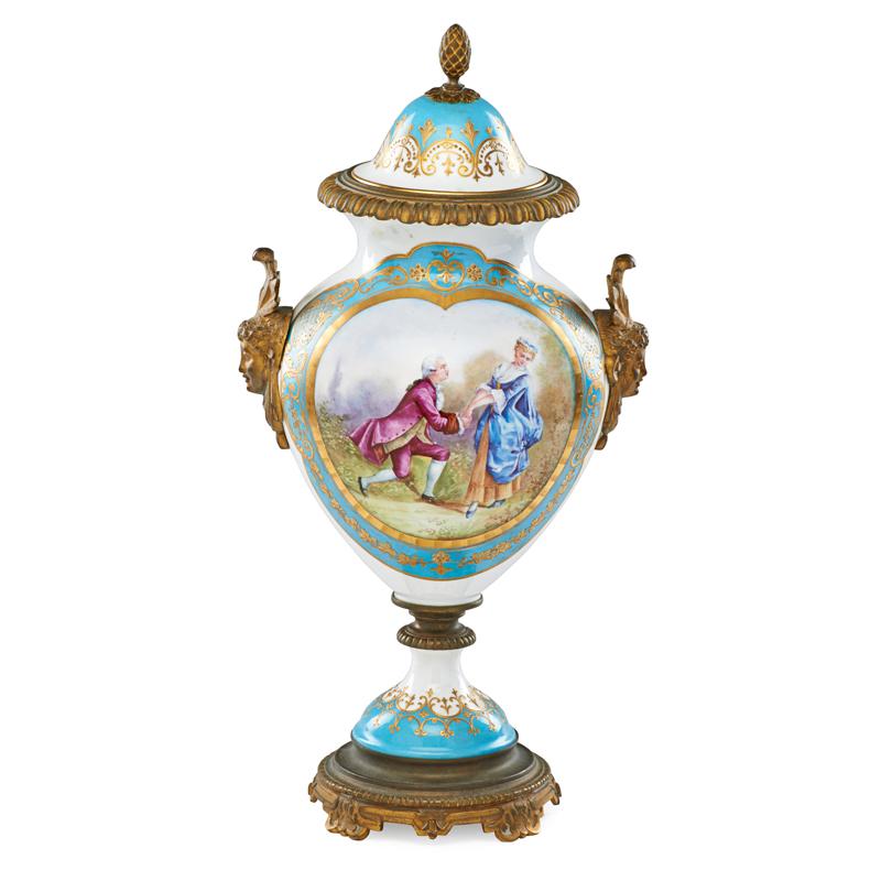 Appraisal: SEVRES STYLE PORCELAIN VASE Condition Report