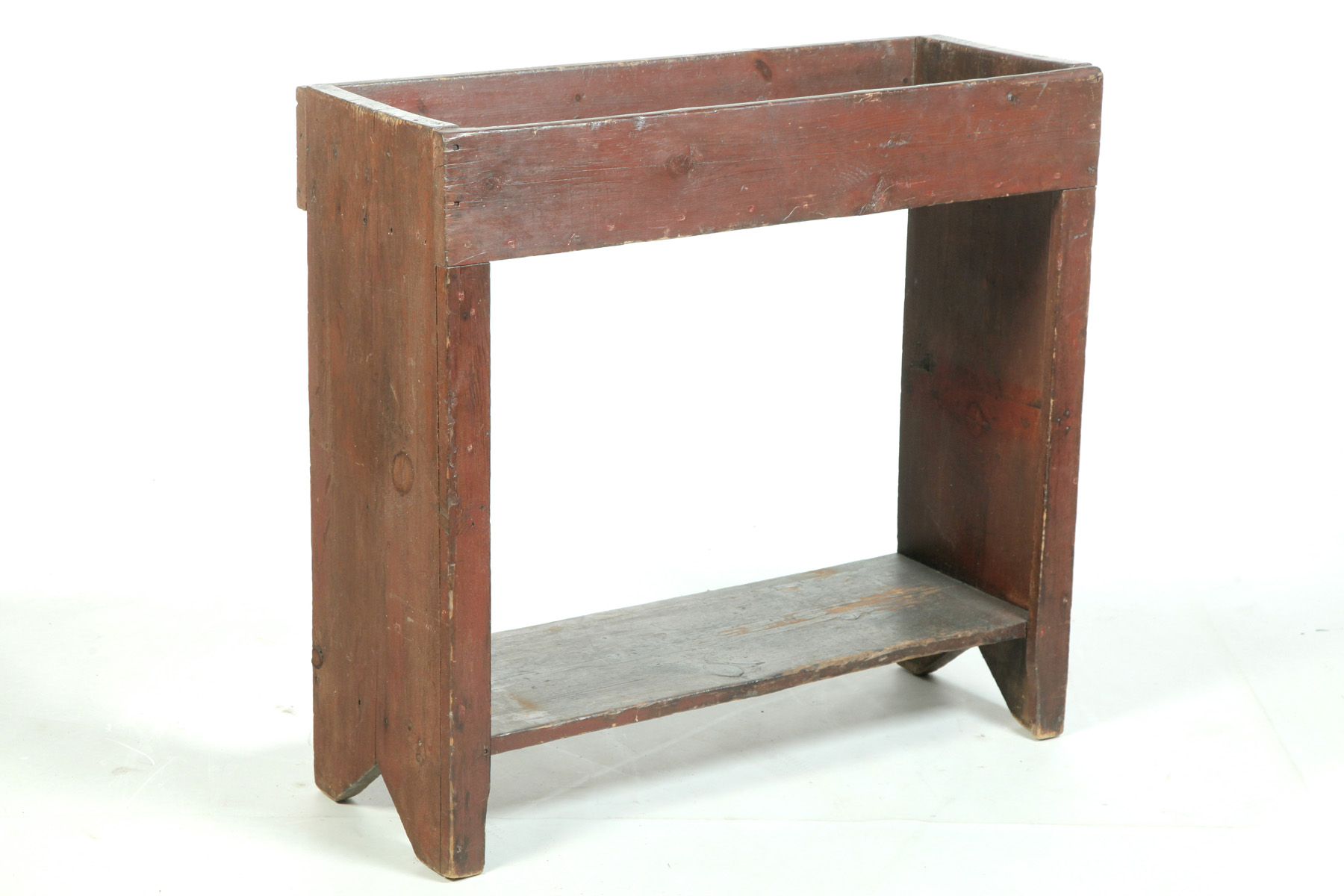 Appraisal: AMERICAN BUCKET BENCH Nineteenth century pine Deep well and lower