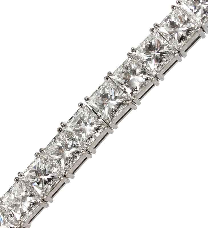 Appraisal: PLATINUM CTW DIAMOND LINE BRACELET The bracelet you have been