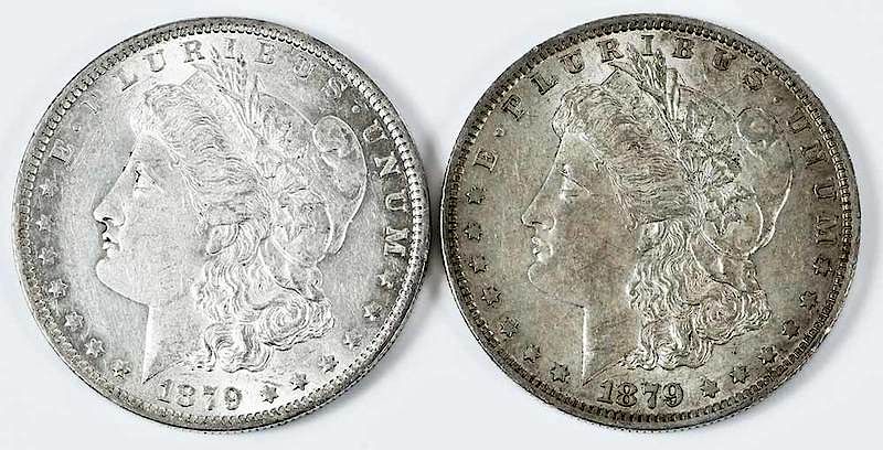 Appraisal: Two -O Morgan Dollars pair of New Orleans issues each