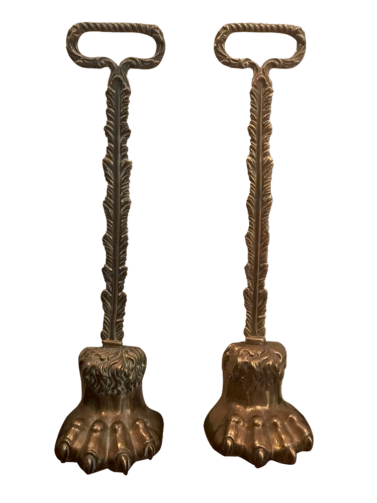 Appraisal: George Brass Stoppers Pair of George III Brass Door Stoppers