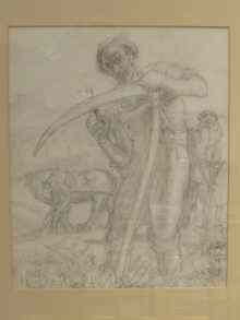 Appraisal: Two pencil drawings attributed to Harold Dearden one signed HD