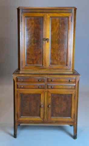 Appraisal: Small Cabinet by W A Dallison Co IndianapolisMixed-wood cabinet with