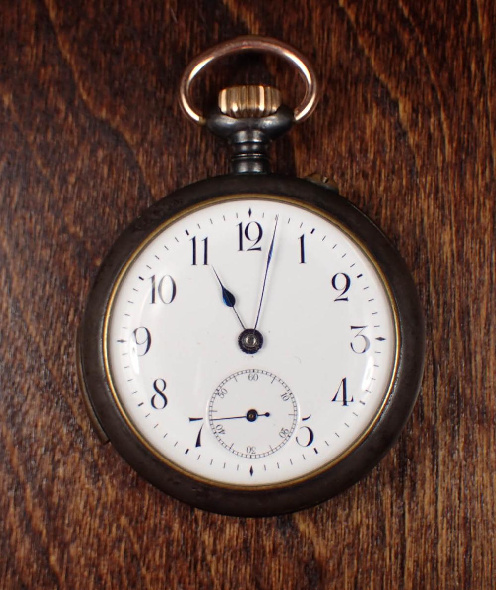 Appraisal: SWISS OPEN FACE REPEATER POCKET WATCH having hour minute dial