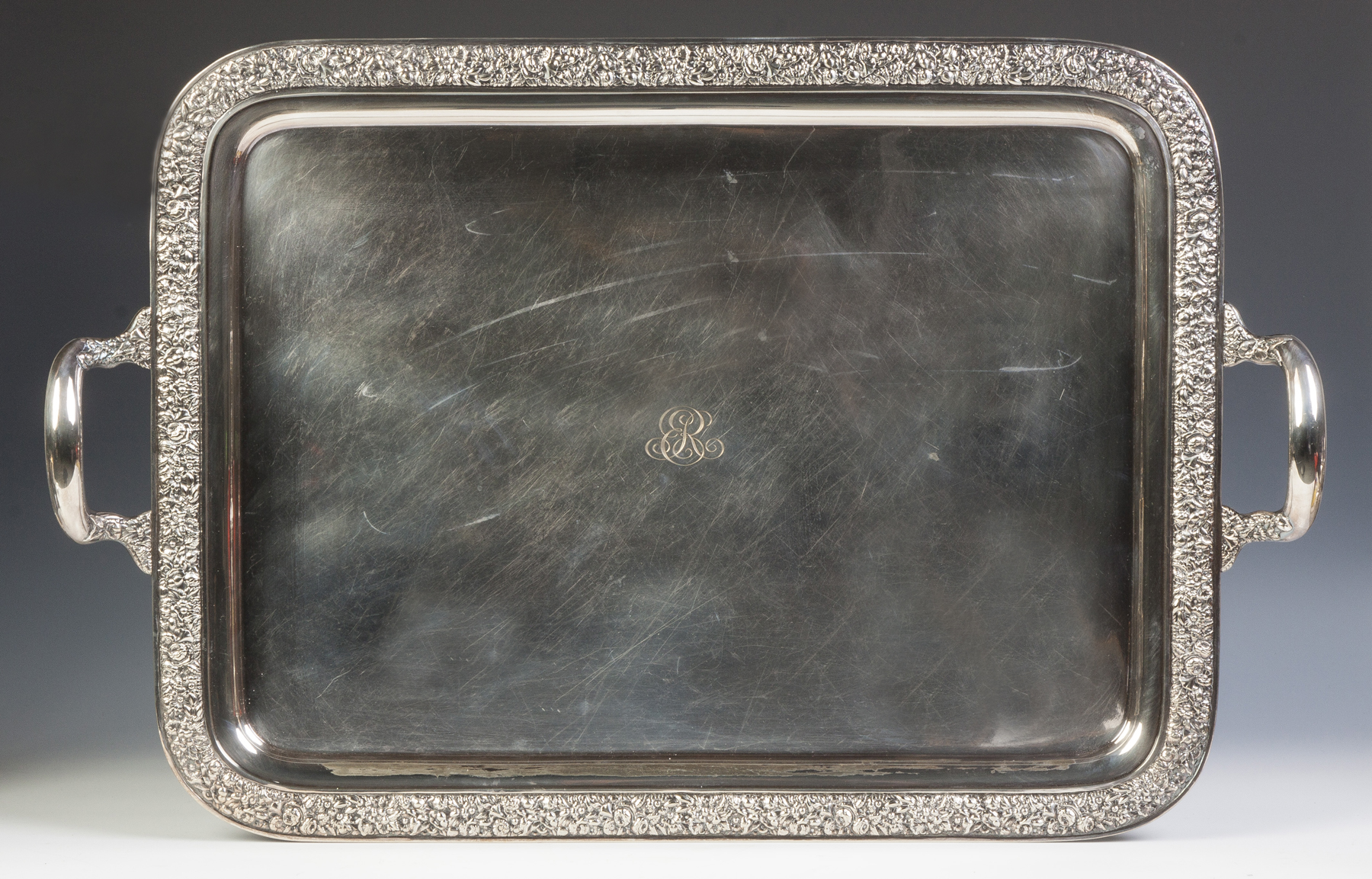 Appraisal: Tiffany Co Makers Silver Plate Serving Tray Edith Root from