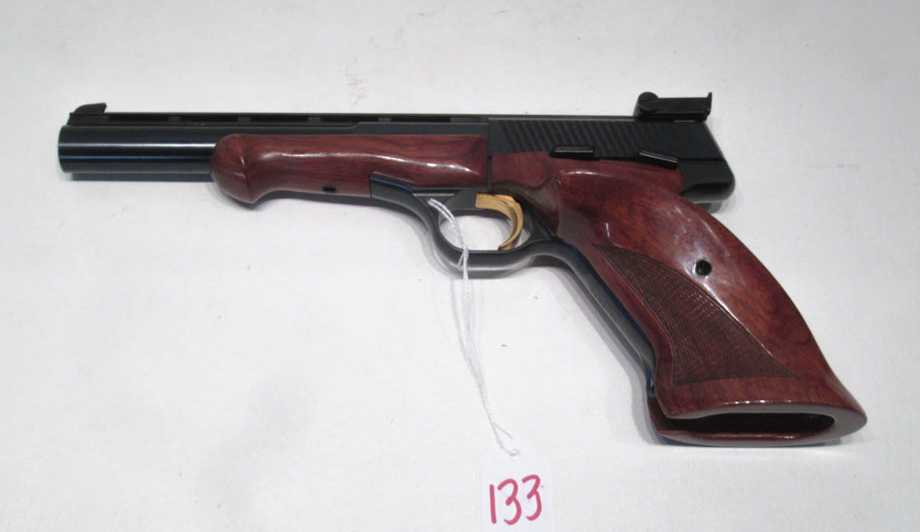 Appraisal: BELGIUM BROWNING MEDALIST SEMI AUTOMATIC PISTOL lr caliber vent rib