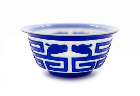 Appraisal: Sale Lot A Peking Glass Bowl having blue on white