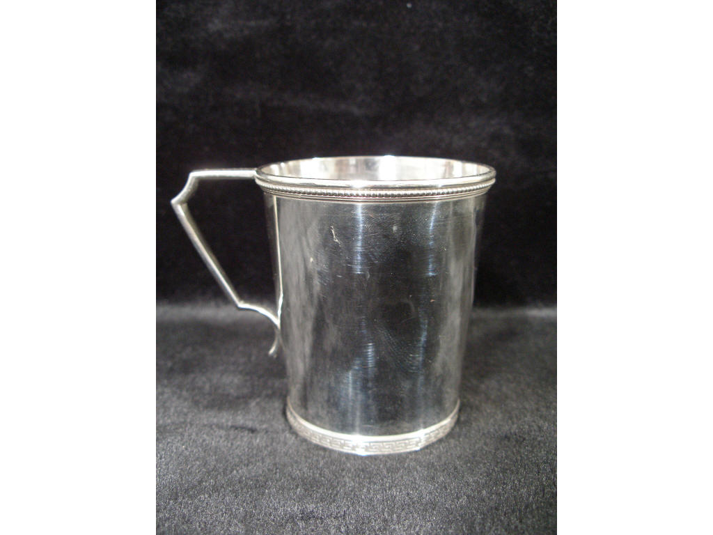 Appraisal: Tiffany Co Sterling Mug by William Gale s tapering cylindrical