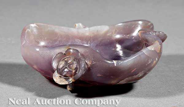 Appraisal: A Chinese Lavender Agate Water Coup probably th c carved