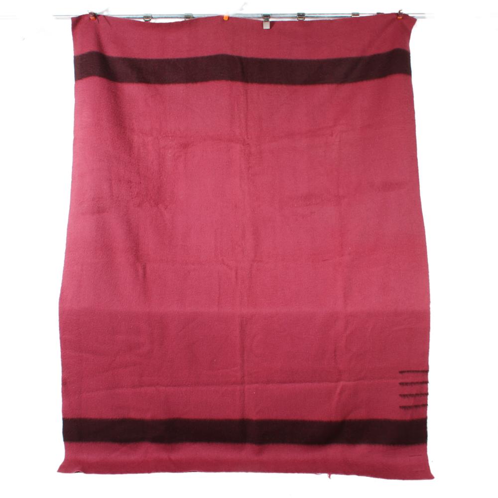 Appraisal: VINTAGE HUDSON BAY RED AND BLACK FOUR POINT BLANKET H