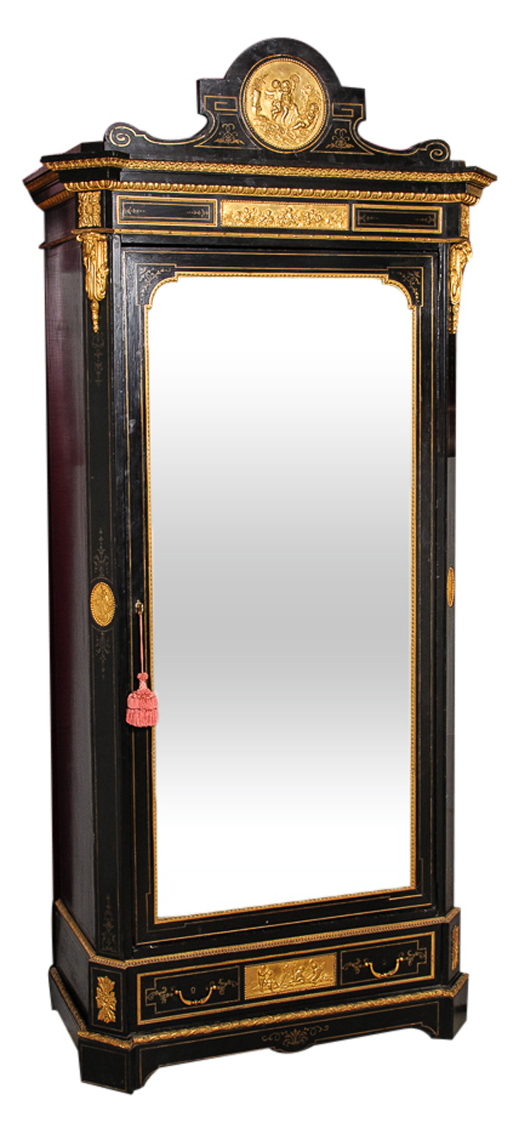 Appraisal: CONTINENTAL NAPOLEON ORMOLU MOUNTED EBONIZED SINGLE DOOR ARMOIRE second quarter