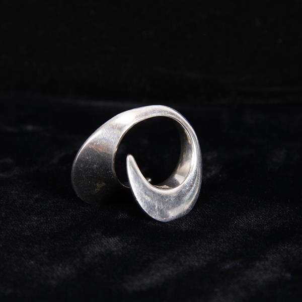 Appraisal: Georg Jensen Denmark Sterling Silver Modernist Bypass Ring Ring Size