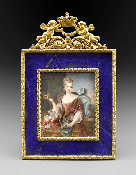 Appraisal: A French portrait miniature Fran oise Marie de Bourbon -