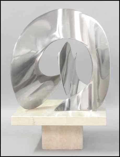 Appraisal: JACK ARNOLD AMERICAN TH CENTURY UNTITLED Chrome plated sculpture ''x