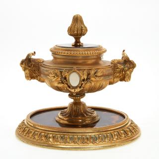 Appraisal: Giroux et Cie gilt bronze inkwell Giroux et Cie gilt