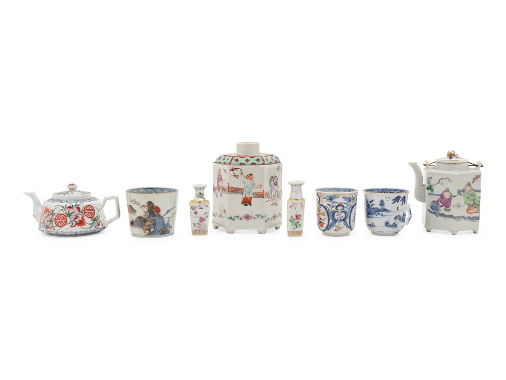 Appraisal: Eight Chinese Porcelain Wares Eight Chinese Porcelain Wares LATE TH