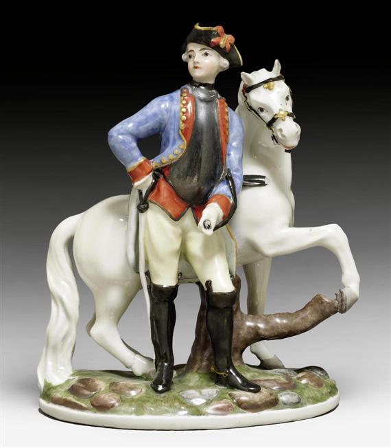 Appraisal: GENTLEMAN WITH WHITE HORSE AS AN ALLEGORY OF EUROPE ZURICH