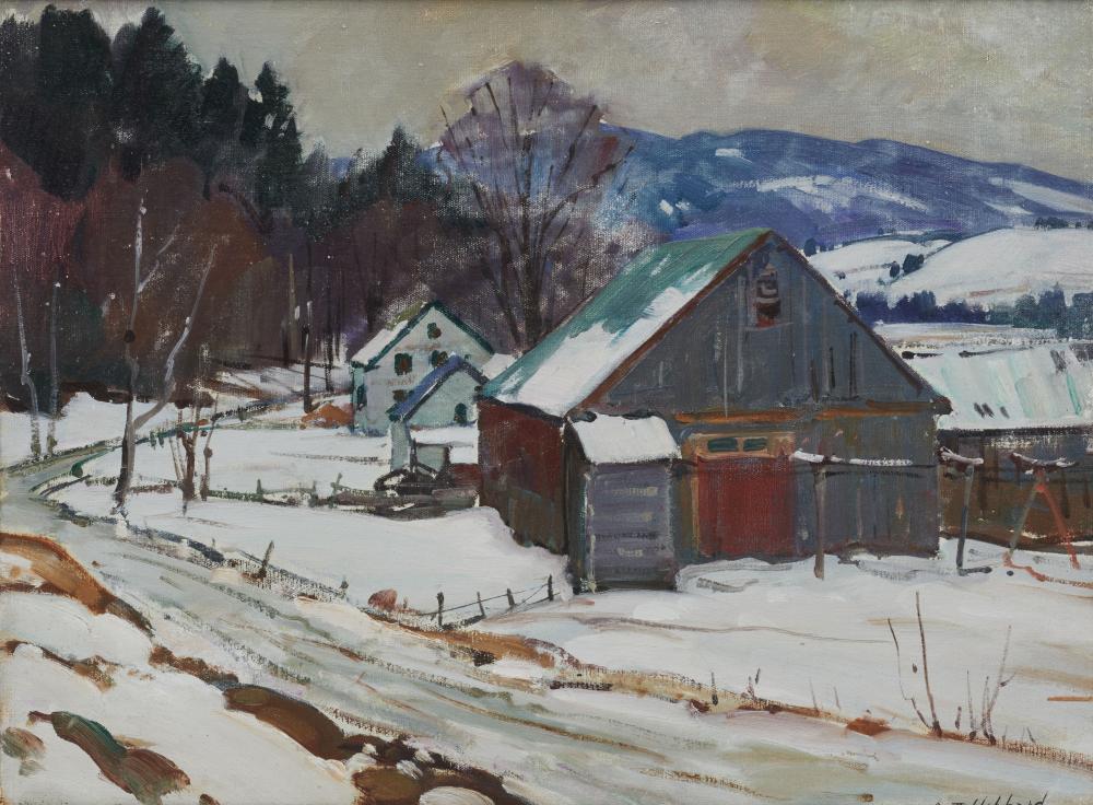 Appraisal: ALDRO THOMPSON HIBBARD American - The First Snowfall oil on