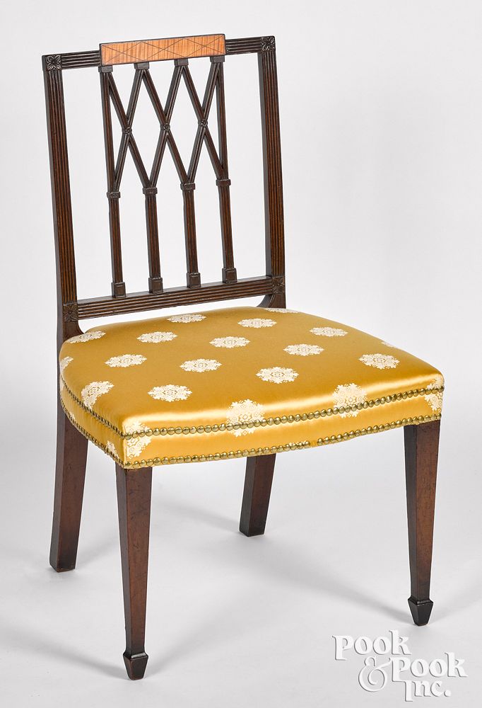 Appraisal: New England Federal mahogany dining chair New England Federal mahogany