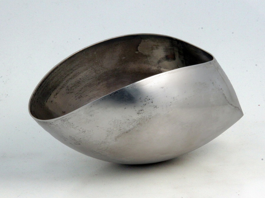 Appraisal: An asymmetrical silver bowl maker's mark DM London approximately gm