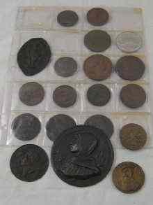 Appraisal: A mixed lot of bronze and other metal medallions and