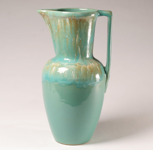 Appraisal: R R P Co art pottery floor pitcher with aqua