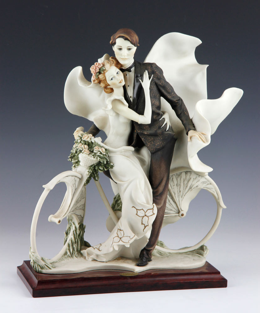 Appraisal: - Armani Married Couple on a Bike Porcelain Giuseppe Armani