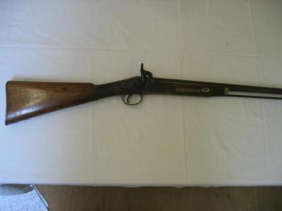 Appraisal: A PATTERN ENFIELD RIFLE converted to sporting gun with damascus