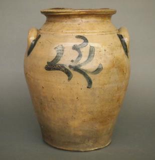 Appraisal: Stoneware crock A th century Stoneware gallon storage crock Ovoid