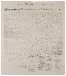 Appraisal: Declaration of Independence Peter Force Engraving of the Declaration of