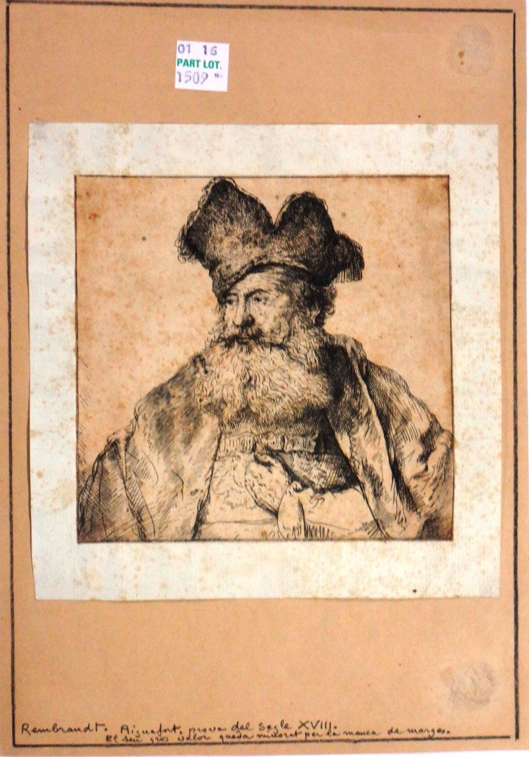 Appraisal: After Rembrandt van Rijn a group of five etchings including