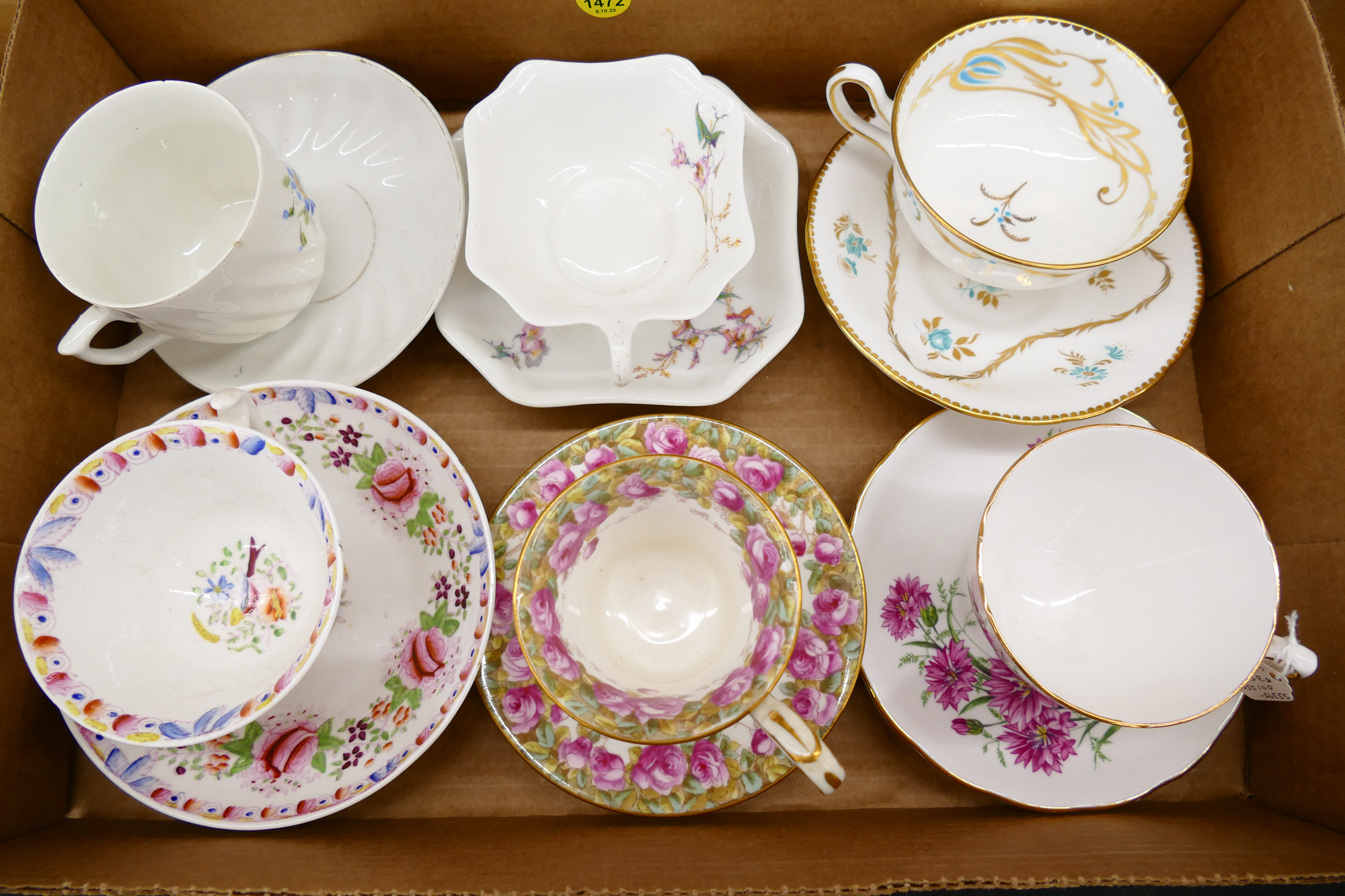 Appraisal: Box pc English Floral Cup Saucers