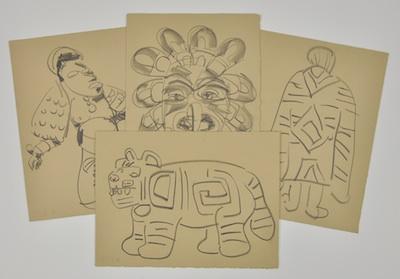 Appraisal: Frank E Romero Mexican b A set of four drawings