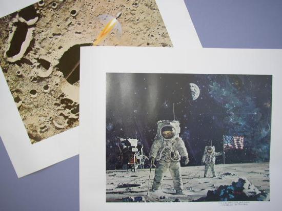 Appraisal: POSTER First Men on the Moon and Apollo Coming Home