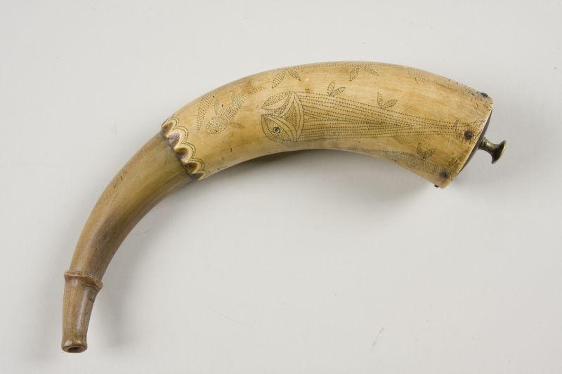 Appraisal: Identified Colonial Powder Horn engraved with date Wester Booth and