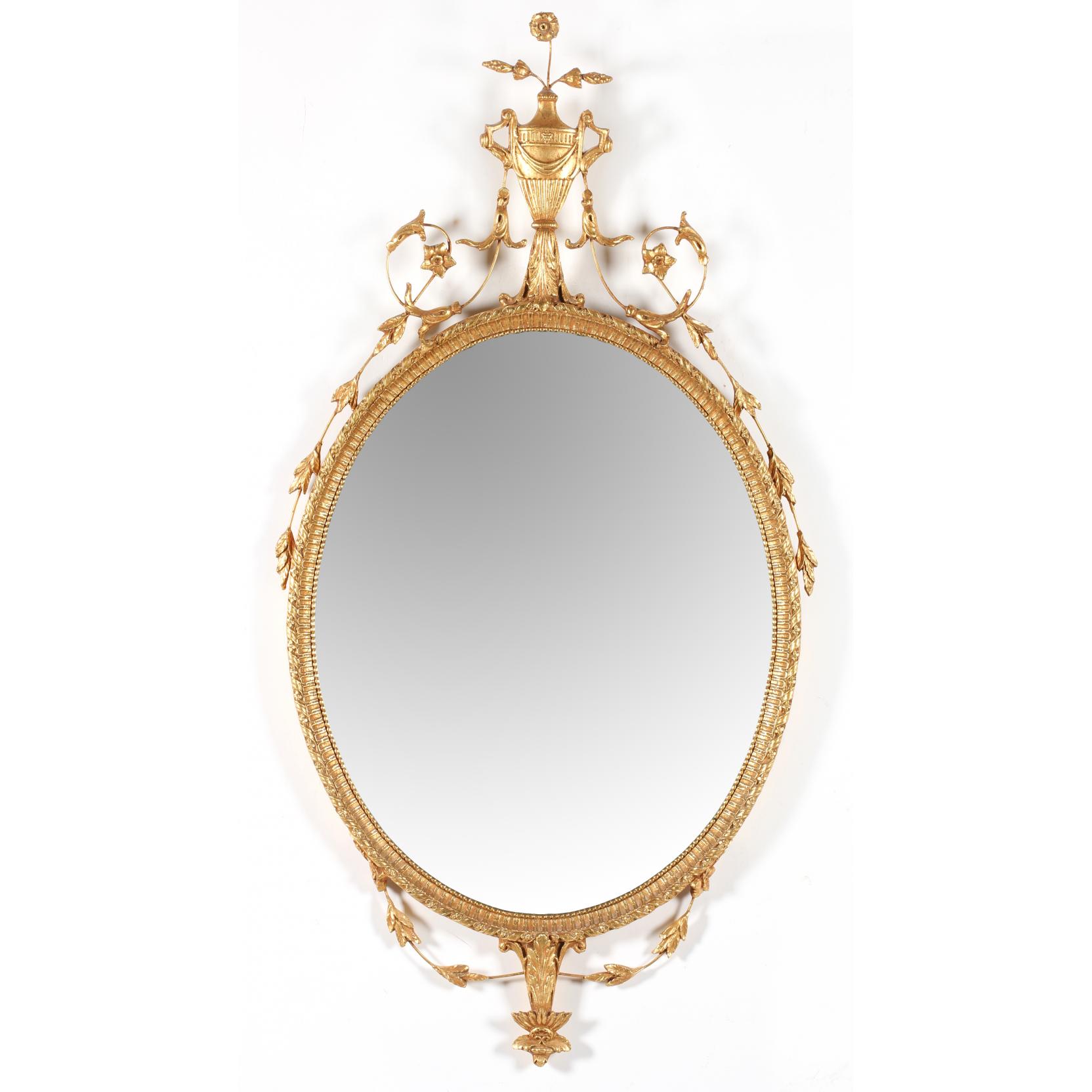 Appraisal: Adams Style Gilt Wall Mirror late th century by Friedman