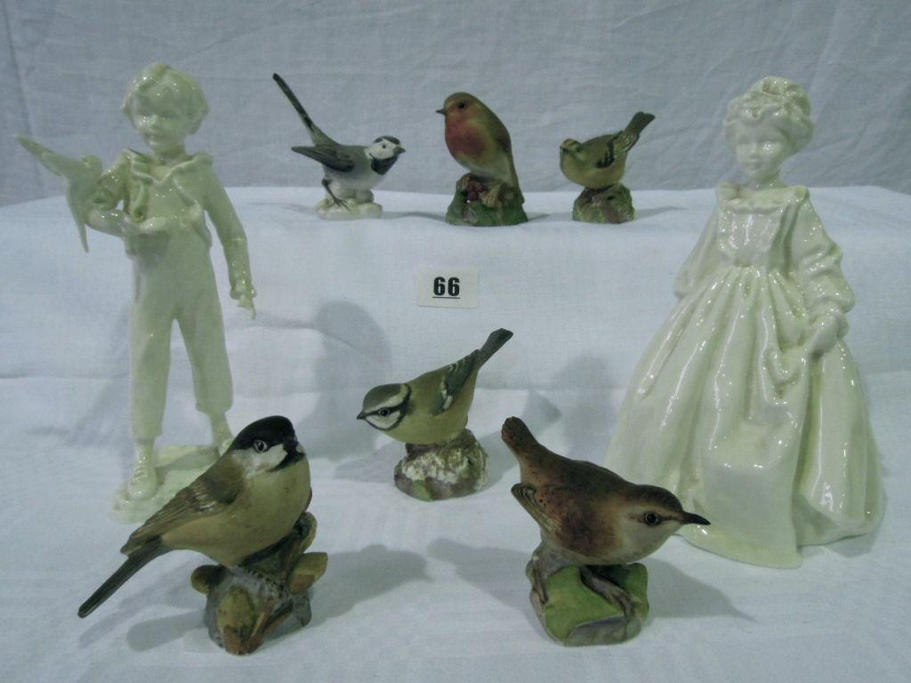 Appraisal: A collection of Royal Worcester bone china birds including a