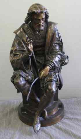 Appraisal: CARRIER A After Patinated Bronze of a SeatedHistorical Figure Signed