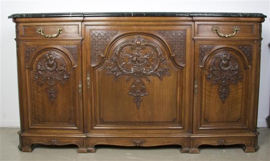 Appraisal: A French Walnut Buffet Height x width x depth inches