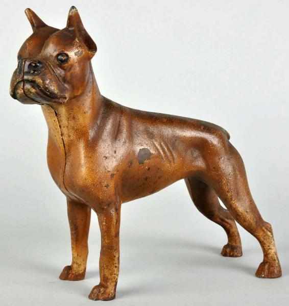 Appraisal: Cast Iron Hubley Boxer Doorstop Description Hubley cat Condition Very