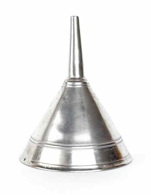 Appraisal: New York pewter funnel ca bearing the touch of Frederick